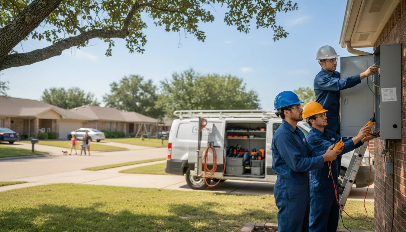 Certified electrician providing emergency electrical services in Haskell, TX